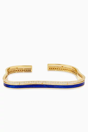 Sea Ice Diamond Bangle in 18kt Gold