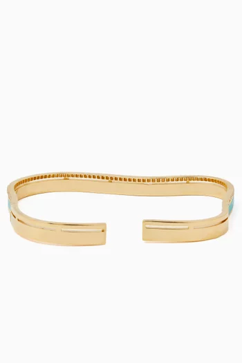 Sea Ice Diamond Bangle in 18kt Gold