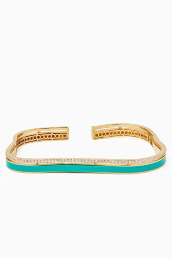 Sea Ice Diamond Bangle in 18kt Gold