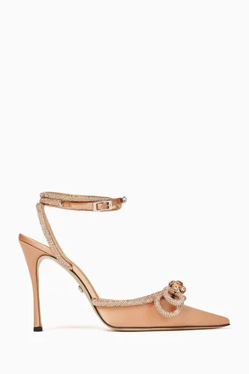 حذاء كلاسيك بعقدة مزدوجة وكعب 110 مم ستان