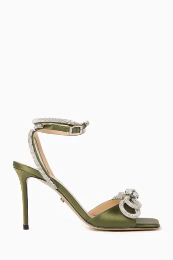 صندل بعقدة مزدوجة وكعب 95 مم ستان