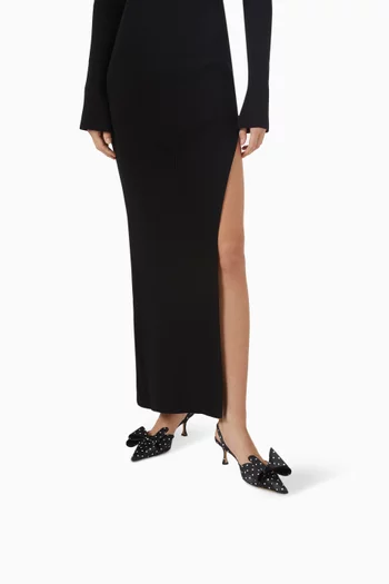 حذاء كلاسيك لو كادو بسير خلفي وكعب 65 مم ستان