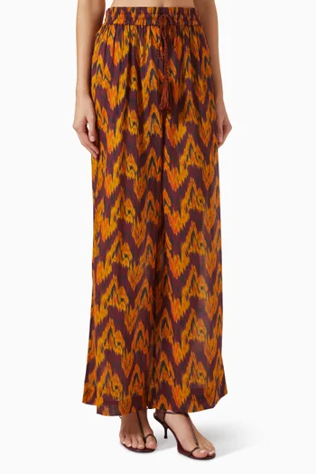 Azra Wide-leg Coverup Pants in Cotton