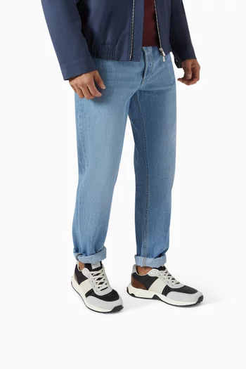 Sneakers in Suede & Knit