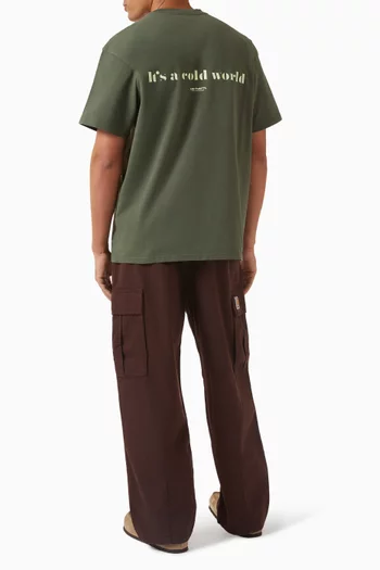 تي شيرت بطبعة Cold World قطن