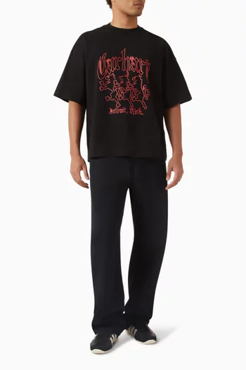 تي شيرت بطبعة هاك وورك قطن