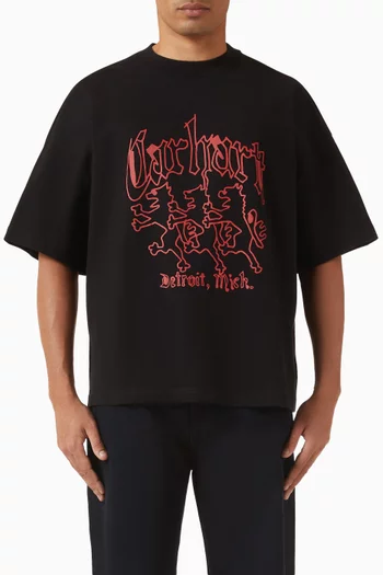 تي شيرت بطبعة هاك وورك قطن