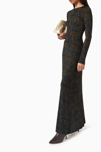 Amari Animal-print Maxi Dress in Jersey