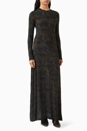 Amari Animal-print Maxi Dress in Jersey