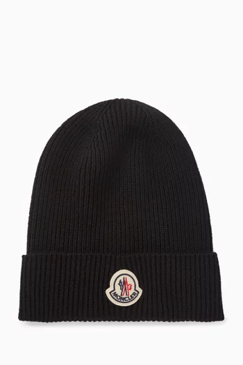 Logo Beanie in Wool