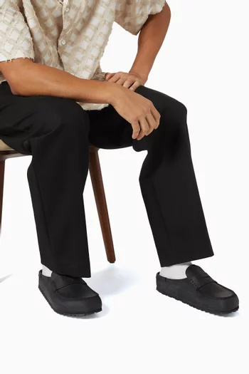Naples Wrapped Clogs in Oiled Nubuck Leather