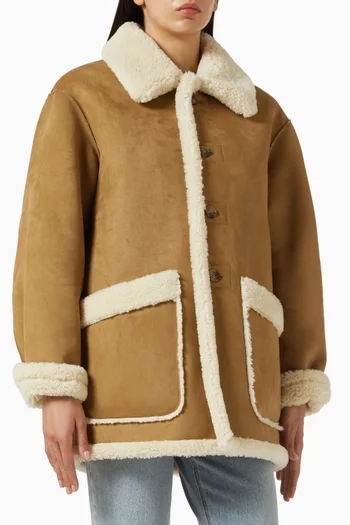 Unisex Reversible Jacket in Faux Shearling