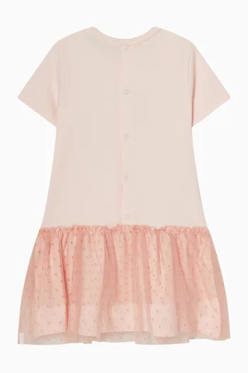 T-shirt Dress in Cotton & Tulle