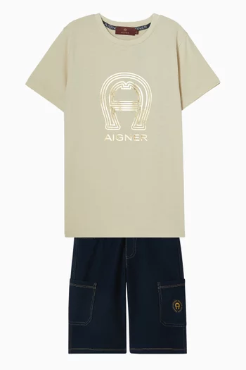 Goldfoil Logo Graphic T-shirt in Cotton