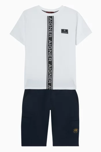 Logo Tape T-shirt in Cotton