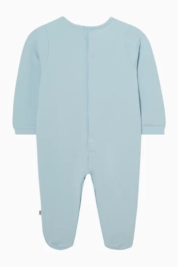 Graphic Logo-print Sleepsuit in Pima Cotton