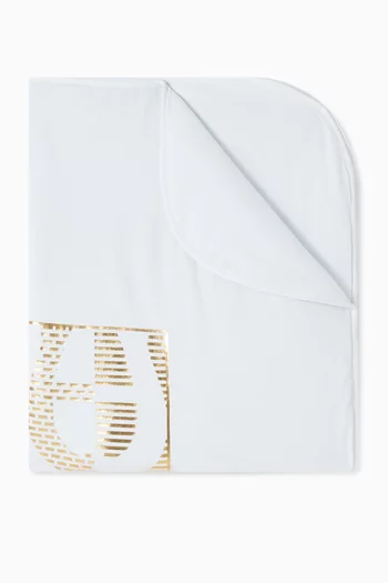 Logo Baby Blanket in Pima Cotton