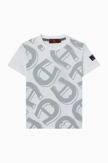 Graphic Logo Print T-shirt in Cotton