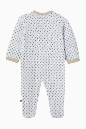 Colour-block Sleepsuit in Pima Cotton