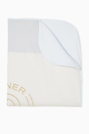 Logo Print Blanket in Cotton