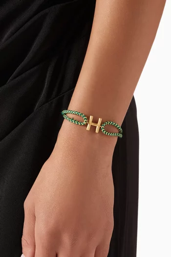 x Fozaza Bedouin Letter 'S' Bracelet in 18kt Gold