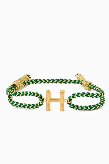 x Fozaza Bedouin Letter 'S' Bracelet in 18kt Gold