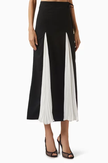 Mono Skirt in Wool & Chiffon