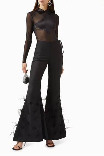 Star Bodysuit in Mesh-tulle