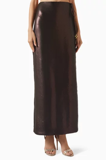 Autumn Sequin-embellished Skirt