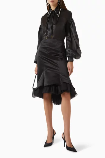 Diana Cropped Shirt in Organza