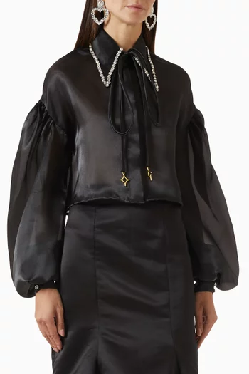 Diana Cropped Shirt in Organza