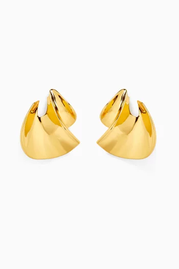 Lola Petal Earrings in 18kt Gold-plated Brass