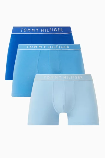 Essential Logo Boxer Briefs in Stretch Cotton, Set of 3