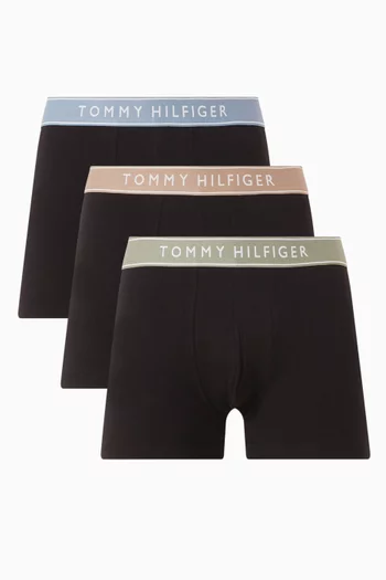 Essentials Logo Trunks in Stretch Cotton, Set of 3