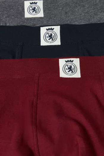 TH Crest Logo Trunks in Stretch-cotton, Set of 3
