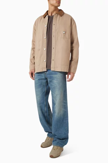 Corduroy Collar Overshirt in Cotton