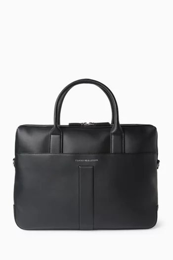 TH Relaxed Laptop Bag in Faux Leather