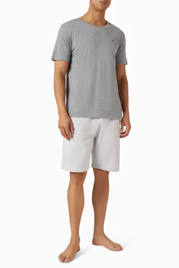 طقم تي شيرت بفتحة رقبة مستديرة، 3 قطع