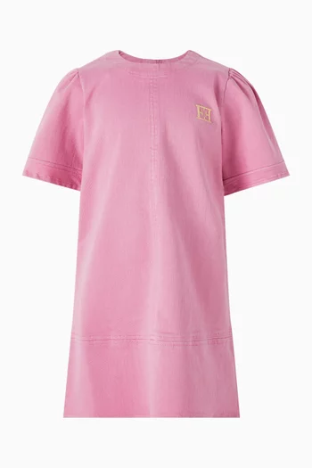 Midi Logo Dress in Cotton