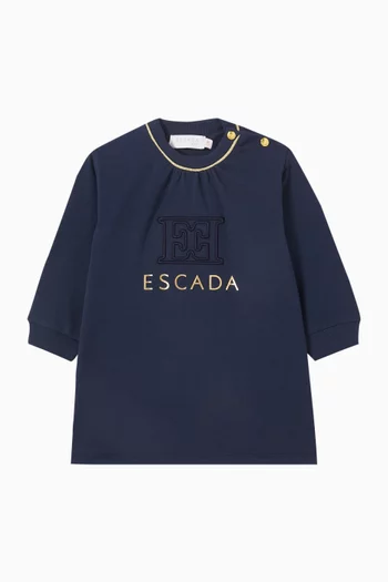 Logo Dress in Cotton