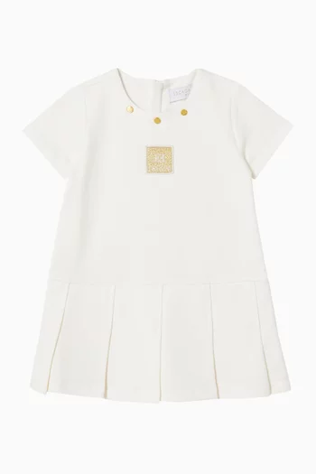 Logo Badge Dress in Cotton