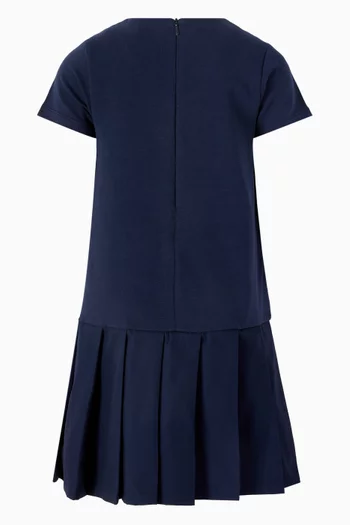 Logo Badge Dress in Cotton