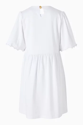 Logo Midi Dress in Cotton