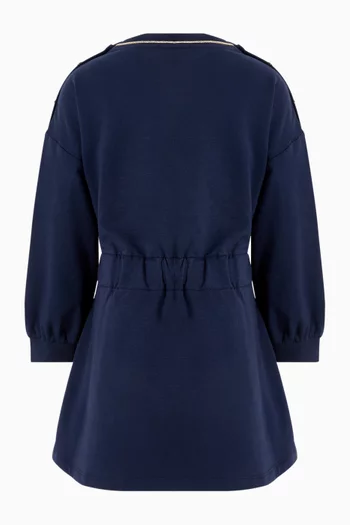 Logo Midi Dress in Cotton