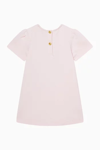 Logo-embroidered Dress in Cotton