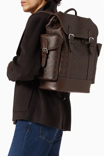 Hitch Backpack in Signature Canvas and Calf Leather