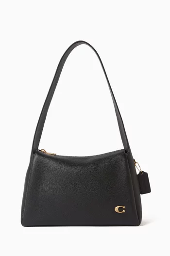 Lola Shoulder Bag in Polished Pebble Leather