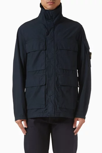 Field Jacket in Canvas Weave Cotton