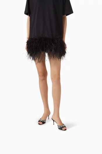 Tulimu 70 Crystal-embellished Mules in Satin