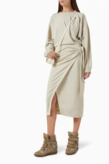 Sandrina Ruched Midi Dress